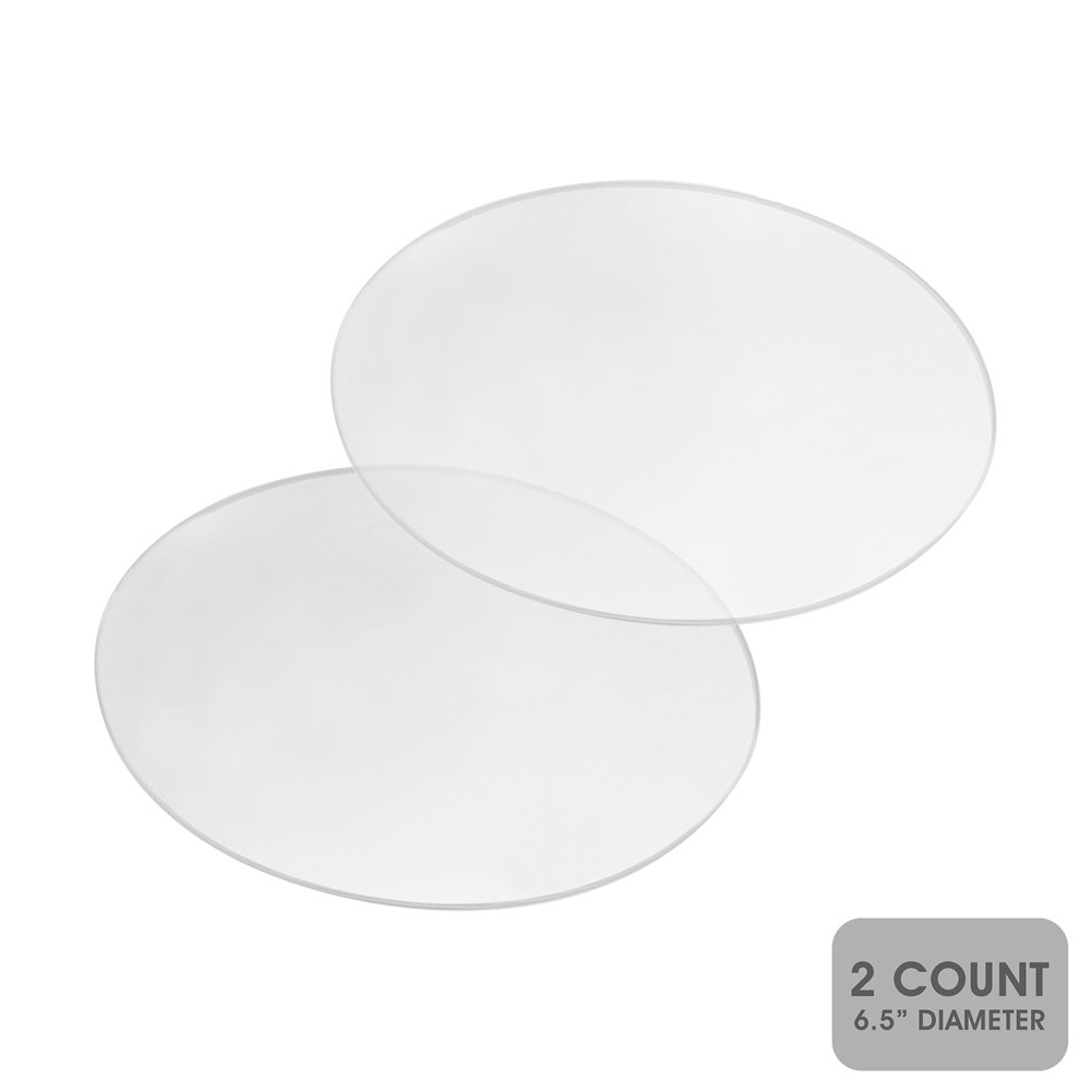 Spec101 Acrylic Cake Disc, 2 Packs Round Acrylic Disc Set Cake Disk