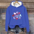 thumbnail image 1 of Chandails à Capuchon pour Femmes Mode Sweat à Capuche Imprimé Couleur Unie Saint-Valentin Manches Longues Col Rond, 1 of 4