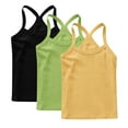 thumbnail image 5 of ZACPNCV Toddler Girls Cotton Tank Top Cute Spaghetti Strap Sleeveless 3 Pack Casual Basic Cami Tops Multicolor 8-9 Years, 5 of 9