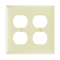 Pass & Seymour Legrand SP82 2-Gang Duplex Outlet Receptacle Wall Plate, Standard Size Cover, Thermoset Plastic, Brown