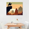 thumbnail image 2 of Nawypu Western Cowboy Native American Mountain Landscape Poster Canvas Wall Art Home Wall Decor Bedroom Aesthetic Art Prints Posters Decorations Gift, 2 of 6