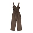 thumbnail image 4 of HBGVBA Women's Casual Maxi Dress,Cami Sleeveless Dresses,V-Neck Solid Color Jumpsuit Loose Lightweight Dress, 4 of 5
