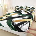 thumbnail image 3 of Homewish Black Stripes 3pcs Twin Sheet Sets for Teens Boys Girls,Geometric Lines Twin Fitted Sheet,Vintage Aesthetic Breathable Flat Sheet,Breathable Home Decor, 3 of 7