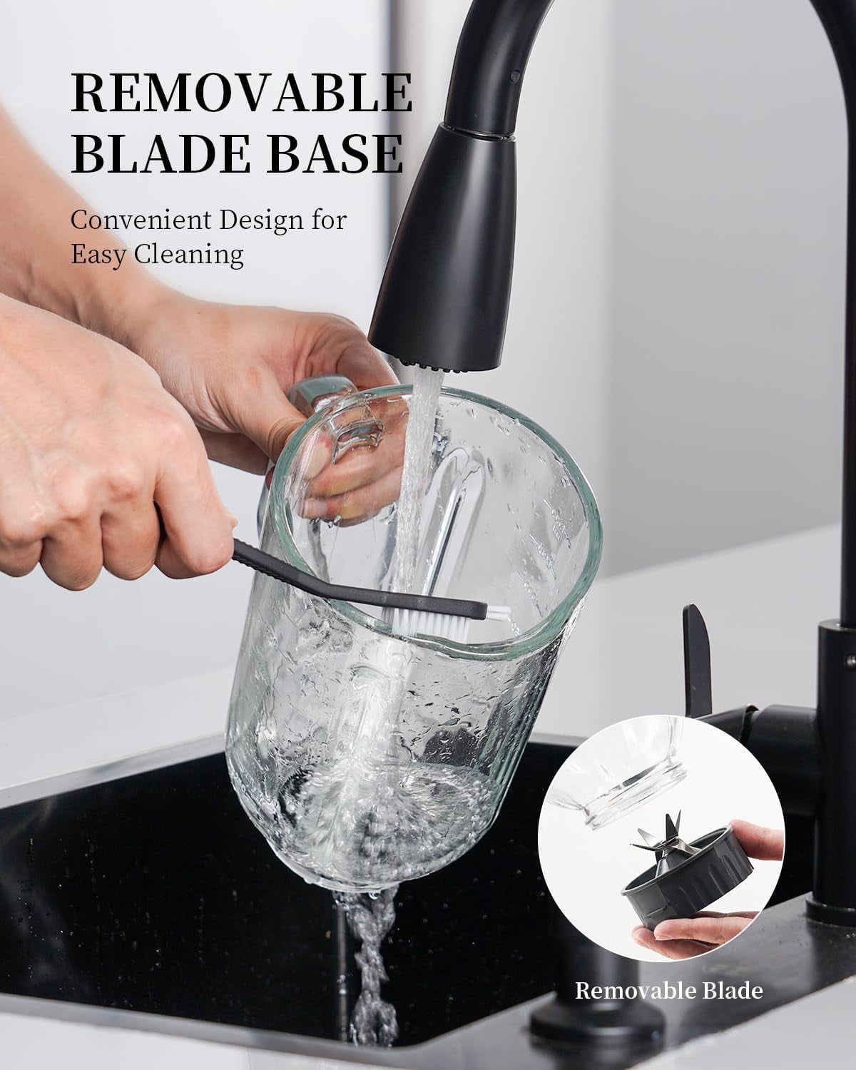 700W Blender for Shakes and Smoothies, Classic Blenders for Kitchen, 52oz Glass Jar, 9 Functions with 5 Speeds for Crushing Ice, Puree, and Frozen Fruit