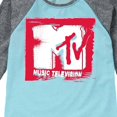 thumbnail image 3 of MTV Logo - Punk Poster - Toddler And Youth Girls Raglan Graphic T-Shirt, 3 of 5