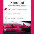 thumbnail image 4 of Aromi Magenta Red Liquid Lipstick | Long-Lasting, Vibrant Red Lip Color with Matte Finish (Neon Red), 4 of 15