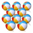 thumbnail image 1 of Paquete de 10 pelotas inflables gigantes, perfectas para niños y adultos. Diversión en la playa con arcoíris para todos, 1 of 7