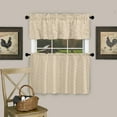 thumbnail image 3 of 3 Piece Kitchen Curtains Tiers and Valances Set, Yellow Gray Flower Vintage Floral Print Spring Summer Rod Pocket Short Window Treatment Tiers Curtains Panel and Valance for Cafe Bathroom, 3 of 6