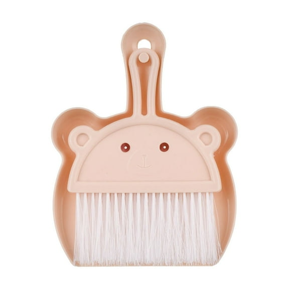 Matoen Small Dustpan and Brush Set, Whisk Broom and Dust Pan with Handle, Nesting Tiny Cleaning Broom, Mini Hand Broom and Dustpan Set for Table, Desk, Keyboard, Cars and Pet Nest