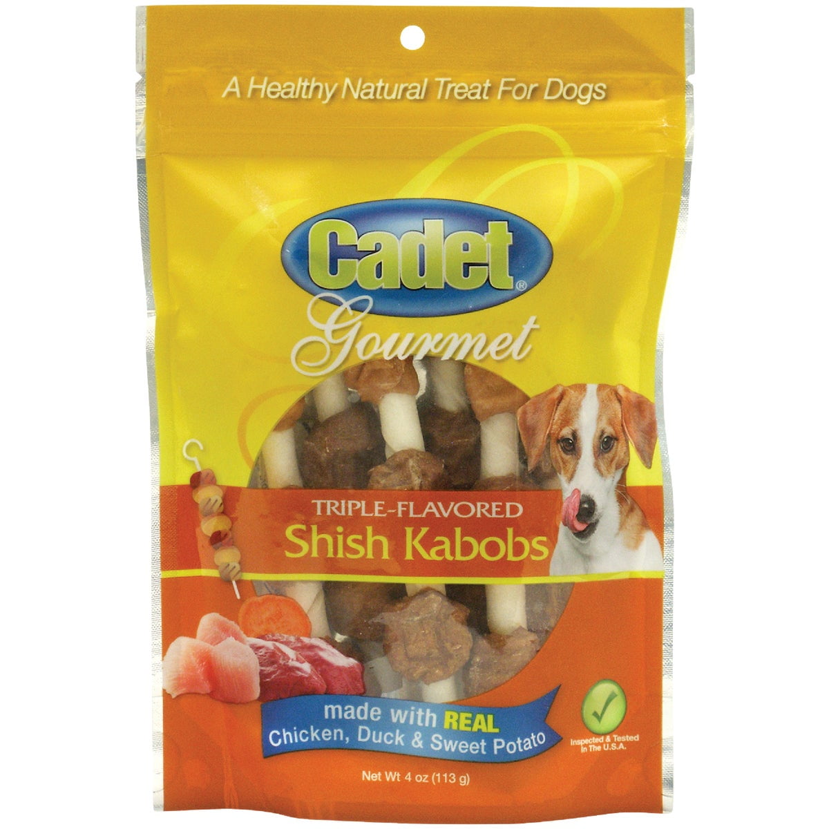 NYLABONE / Cadet Pet Cadet Gourmet Triple Flavored Shish Kabobs Dog Treat - Single Pack