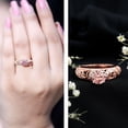 thumbnail image 4 of Rosec Jewels IGI Certified Lab Grown Pink White Diamond Engagement Ring - Vintage Style Ring (1 Carat, Fancy Pink Color and E-VS1 Clarity), 10K Rose Gold, US 8.50, 4 of 9