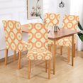 thumbnail image 2 of Yayeee 4 Pack Dining Chair Covers Stretch Parson Chairs Slipcovers Seat Protector, Orange Circle, 2 of 6