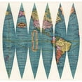 thumbnail image 2 of Rand McNally and Company 21x20 Gold Ornate Wood Framed with Double Matting Museum Art Print Titled - New twelve inch terrestrial globe, 2 of 4