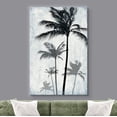 thumbnail image 2 of wall26 Canvas Print Wall Art Tropical Faded Blue Industrial Windy Palm Trees Nature Plants Digital Art Modern Art Rustic Dramatic Dark Duotone for Living Room, Bedroom, Office - 24"x36", 2 of 5