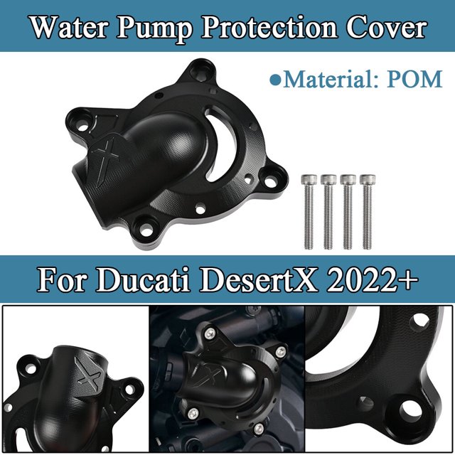 ALLTIMES Couvercle de Protection de Pompe à Eau pour Ducati DesertX 2022+, Noir