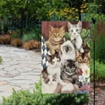 thumbnail image 3 of Welcome Cute Cats Garden Flag Spring Flower Butterfly Garden Flag Vertical Double Sided Rustic Farmland Burlap Yard Lawn Outdoor Decor 12.5x18", 3 of 4