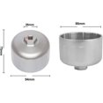 thumbnail image 3 of Llave para filtro de aceite de 16 ranuras de 86 mm para Volvo y BMW con tapas de cartucho, herramienta de extracción y dado para filtro de aceite (plateada), 3 of 5