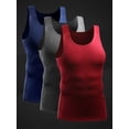 thumbnail image 3 of Men's Compression Vests (3-Pack) Moisture-Wicking, Quick-Drying Fit for Fitness and Fitness Training, 3 of 8