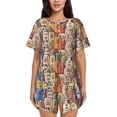 thumbnail image 1 of Fotbe Funny Dogs Family Conjunto de Pijama Estampado para Mujer, 2 Piezas, Ropa de Dormir con Camiseta de Manga Corta y Shorts Suaves-Medium, 1 of 6