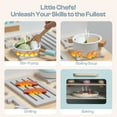 thumbnail image 6 of Robud Wooden Cooking Set - Pretend Play Toy Oven Kitchen Kit with Pizza and Cupcakes for Kids Age 3+, Blue, 6 of 9