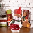 thumbnail image 4 of Snowman 1Pc Handmade Christmas Standing Figurines Doll Decorations Snowman Santa Claus Cartoon Doll Miniatures Home Decor,20*12Cm, 4 of 8