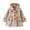 Khaki, variant on Autumn Girls Thick Mid Length Coat Breast Buttons For Kids Lightweight Layered Windbreaker Outerwear