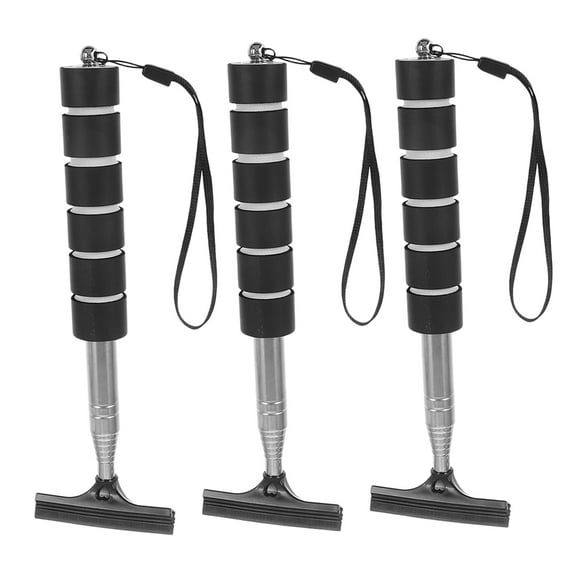 OUNONA 3-Pack Retractable Rearview Mirror Wipers Mini Squeegees for Car Rain Fog Weather Universal Auto Accessories Cleaner Tools