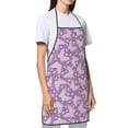 thumbnail image 3 of Fuzoiu Purple Butterflies Floral Print Waterproof Apron, Kitchen Apron for Women Men Chef, Apron for Christmas Dinner Party Cooking Baking Crafting House Cleaning Kitchen, 3 of 7