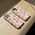 thumbnail image 7 of Case for iPhone 15,Cute 3D Kawaii Phone Cases Funny Peach Pink Cartoon Cover with Keychain Soft Silicone Gel Drop Protection Case Women Girls for iPhone 15, 7 of 7