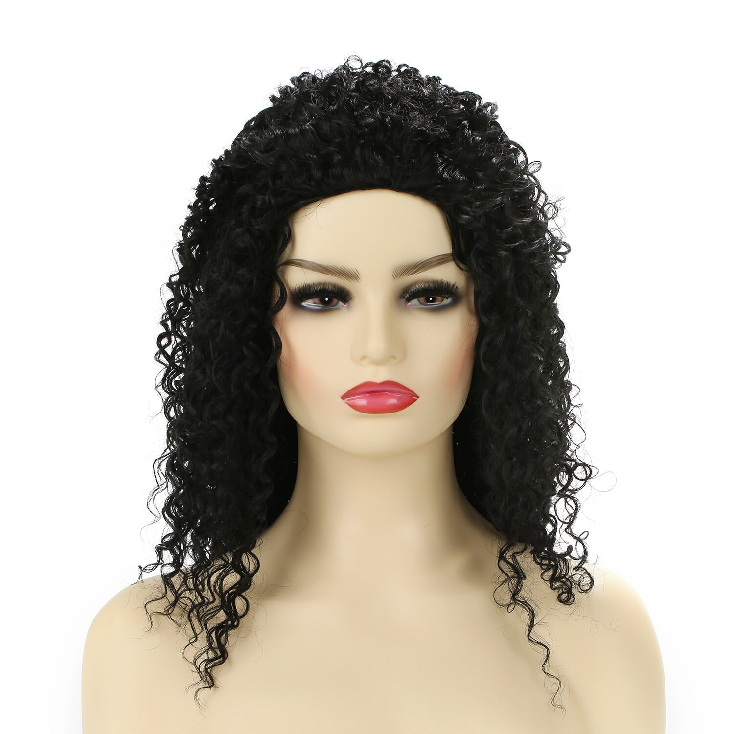 Quick Weave Synthetic Curly Half Wig Natural Black