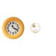 thumbnail image 1 of Reloj de pared silencioso y contemporáneo con escultura de bola de cristal y figura de metal, ideal para cocina, comedor, dormitorio, sala de estar u, 1 of 8