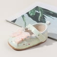 thumbnail image 6 of Zanarzt Toddler Dress Up Shoes Baby Girls Mary Jane Flats with Bowknot Flowers Princess Wedding Dress Ballet Shoes Non-Slip Toddler First Walkers Beige,US 5, 6 of 9