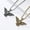 Silver, variant on Retro Double-Headed Eagle Stainless Steel Necklace Men's Personalized Casual Versatile Sweater Chain Pendant Jewelry
