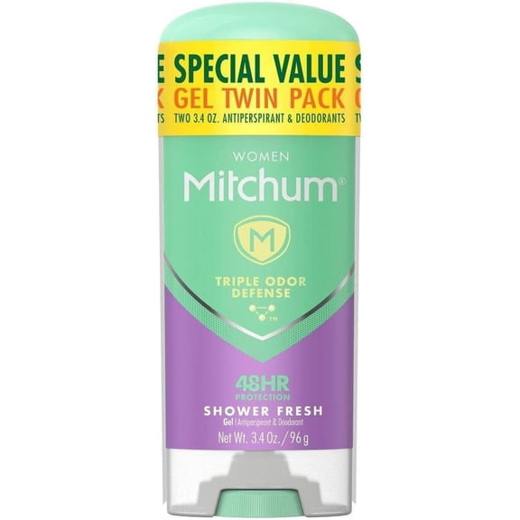 Mitchum For Women Advanced Control Anti-Perspirant Deodorant Clear Gel, Shower Fresh 3.4Oz (Pack Of 2)
