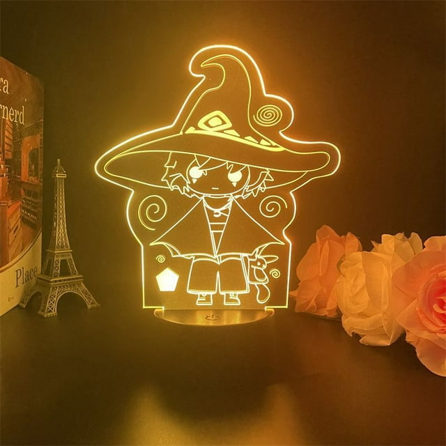 Sombreros de bruja con luz nocturna LED 3D para niños con luces