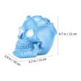 thumbnail image 2 of 1Pc Skull Shape Storage Container Decorative Pen Holder Desktop Organizer Blue, 2 of 7