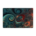 thumbnail image 4 of XMXY Green Mysterious Spiral Fractal Area Rugs Doormat Outdoor Entrance, Facecloth Non-slip Floor Mat Rug for Living Room Kitchen Sink Area Indoor,36"x24", 4 of 9