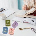 thumbnail image 4 of Binwennn Square Leather Bookmark For Readers Beautiful Bookmark For Women Very Beautiful Bookmark Metal Bookmark Graduation Craft Table with Storage Stationery Cards And Envelopes Set Men Stationery, 4 of 6
