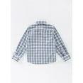 thumbnail image 2 of Wehilion Boys Solid Lapel Shirt, Kids Long Sleeve Classic Top, For Daily Wear And Formal Occasion,Light Grey 14Y, 2 of 5