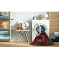 thumbnail image 2 of Ahgly Company Machine Washable Indoor Round Abstract Sepia Brown Area Rugs, 3' Round, 2 of 7