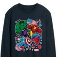 thumbnail image 3 of Marvel The Avengers - America Stickers Style - Adult Long Sleeve Graphic T-Shirt, 3 of 5