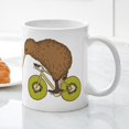 thumbnail image 3 of CafePress - Kiwi Riding Bike With Kiwi Wheels 11 Oz Ceramic M - 11 oz Ceramic Mug - Novelty Coffee Tea Cup, 3 of 4