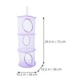 thumbnail image 2 of OATIPHO 2Pcs Violet Mesh Hanging Net Storage Basket for Stuffed Animals and Socks, 2 of 8