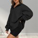 thumbnail image 4 of Sudadera con media cremallera para mujer Sudadera de manga larga de color sólido Estilo Y2K Traje diario FLhrweasw Nuevo, 4 of 7