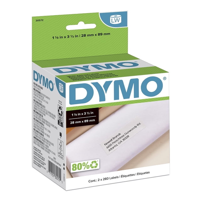 Etiquetas de dirección DYMO LW para impresoras LabelWriter, 2 rollos