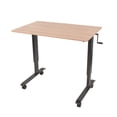 thumbnail image 7 of Stand Up Desk Store Crank Adjustable Height Rolling Standing Desk (Charcoal Frame/Natural Walnut Top, 48" Wide), 7 of 7