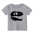 thumbnail image 1 of LUOGENLI Tenue Maxi d'Été pour Enfants à Col Rond Imprimé à Manches Courtes pour Garçons Tendance Gris 6-7 Ans, 1 of 3