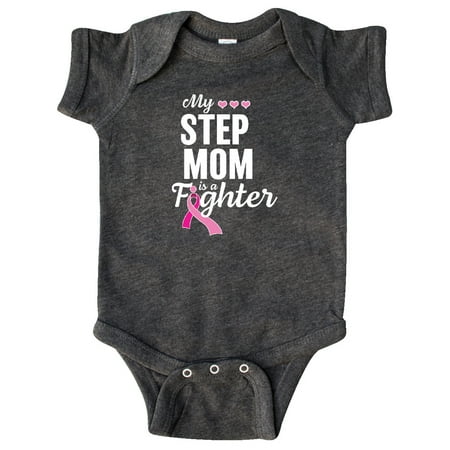

Inktastic Breast Cancer Awareness My Step Mom is a Fighter Gift Baby Boy or Baby Girl Bodysuit