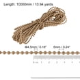 thumbnail image 2 of Unique Bargains Chaîne Perlée de 11 Yards pour Stores à Rouleau, Cordon pour Pièces de Réparation de Fenêtre, Marron, 2 of 5