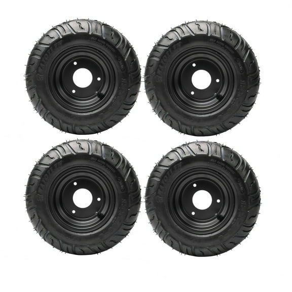 4pc 6" inch Wheels 13x5.00-6 13x5-6 Tire 3 Lug Rim for ATV Go kart Quad